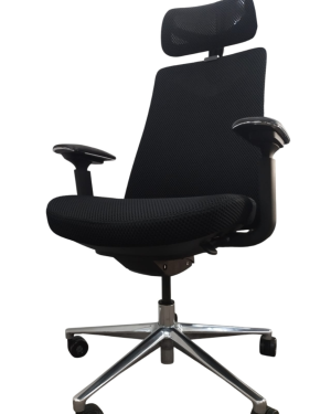 Silla Ergonómica Ejecutiva y Regulable (Asiento, Respaldo, Brazos y Cabezal)